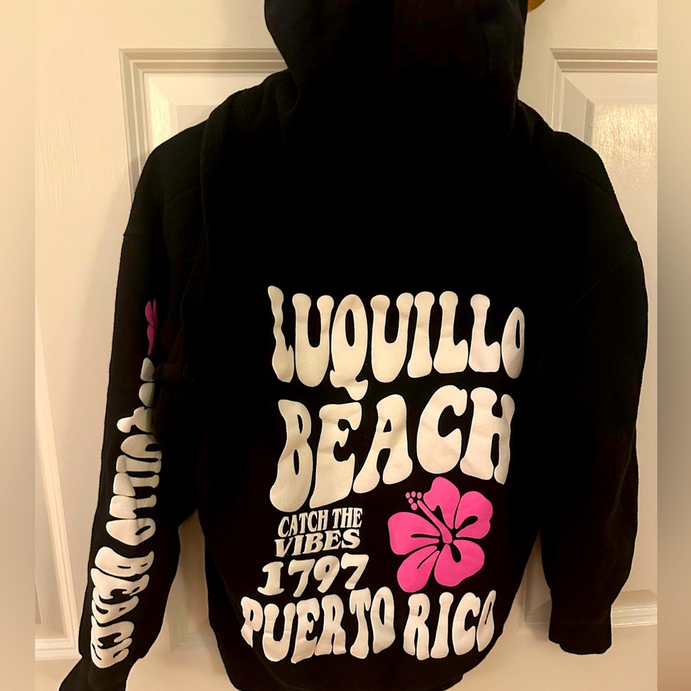 Luquillo Beach Puerto Rico Sweatshirt Hoodie Black